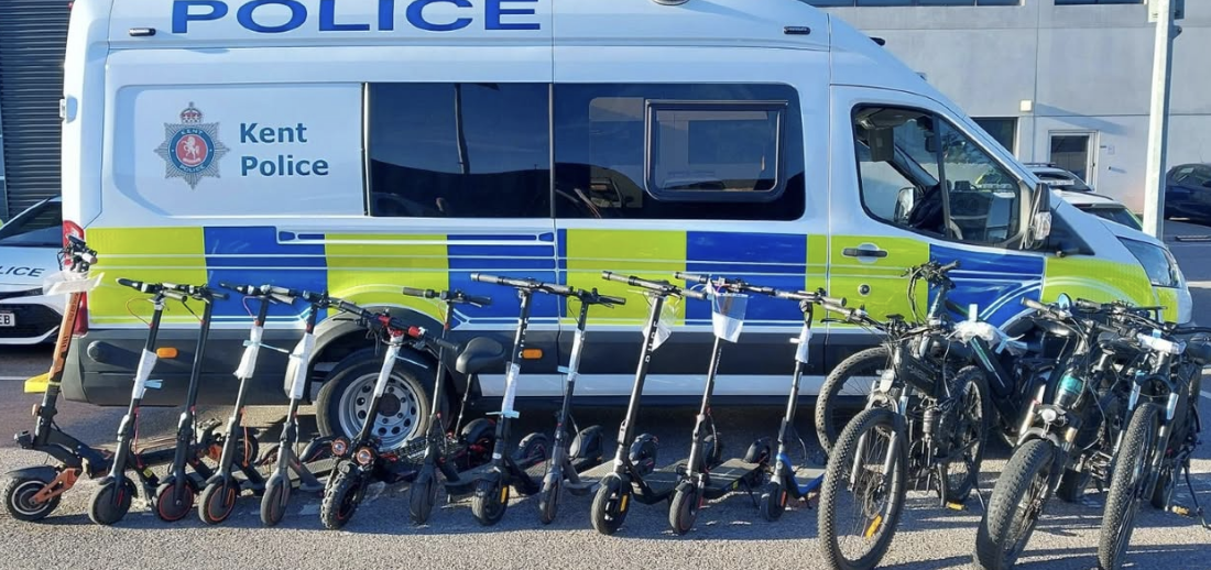 More than 40 e-bikes and e-scooters seized in Gravesham crackdown as vehicles crushed