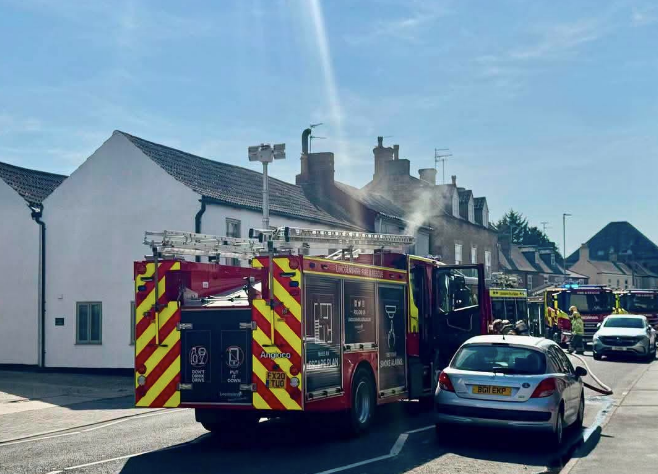Firefighters tackle chip shop blaze on West Street in Bourne