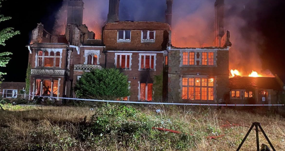 Major fire destroys derelict care home in Liss as 60 firefighters battle overnight blaze