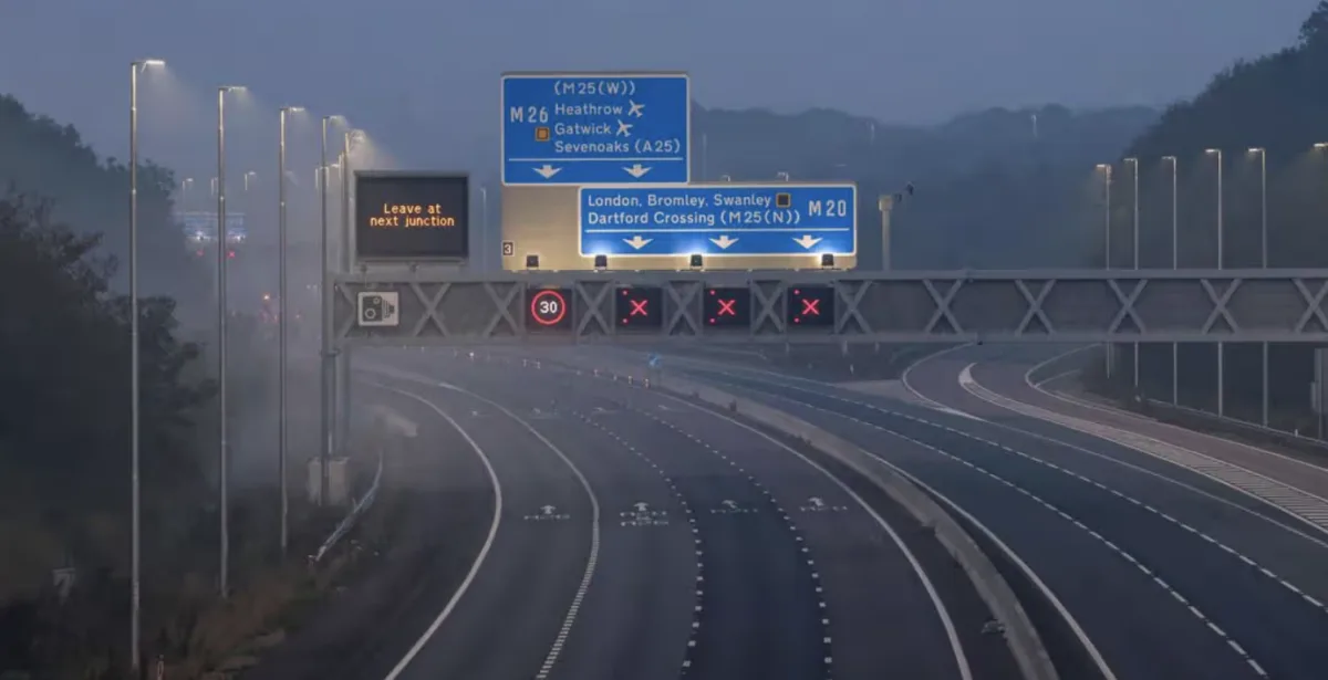 Teenage Girl Dies After Being Struck by Vehicles on M20 Near Aylesford