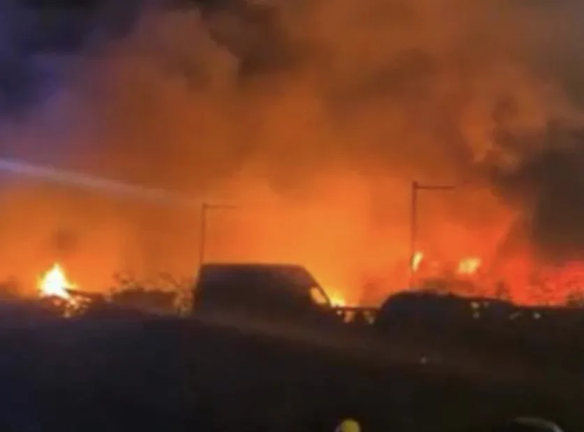 Teenager arrested on suspicion of arson after huge fire devastates businesses near Weston-super-Mare