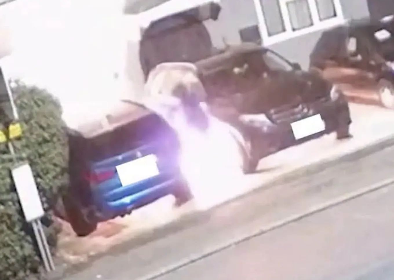 Arsonist set his own hand on fire, torching family’s cars before 100mph police chase