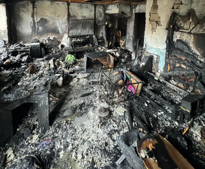 Family left homeless after charging e-scooter battery catches fire