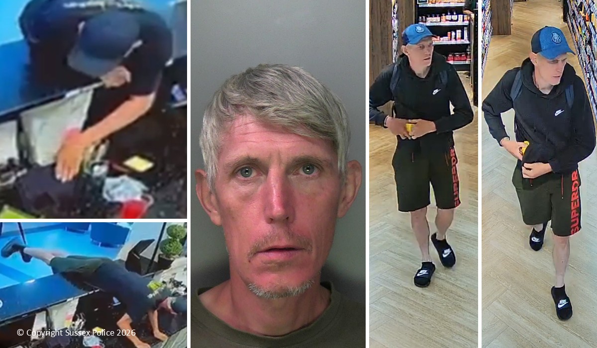 SERIAL BURGLAR JAILED Prolific Brighton burglar jailed after series of thefts across Brighton and Hove