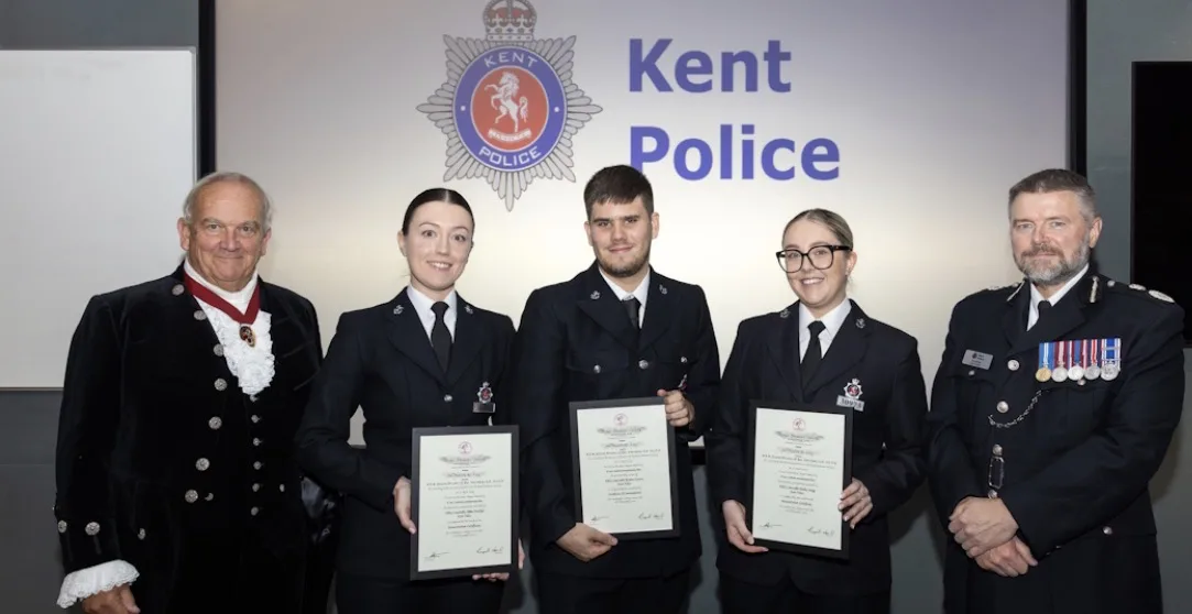 Kent Police officers honoured after man starts breathing again following Sheerness crash