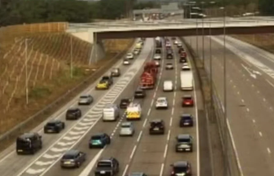 M25 closure causes severe delays across Surrey after serious overnight crash