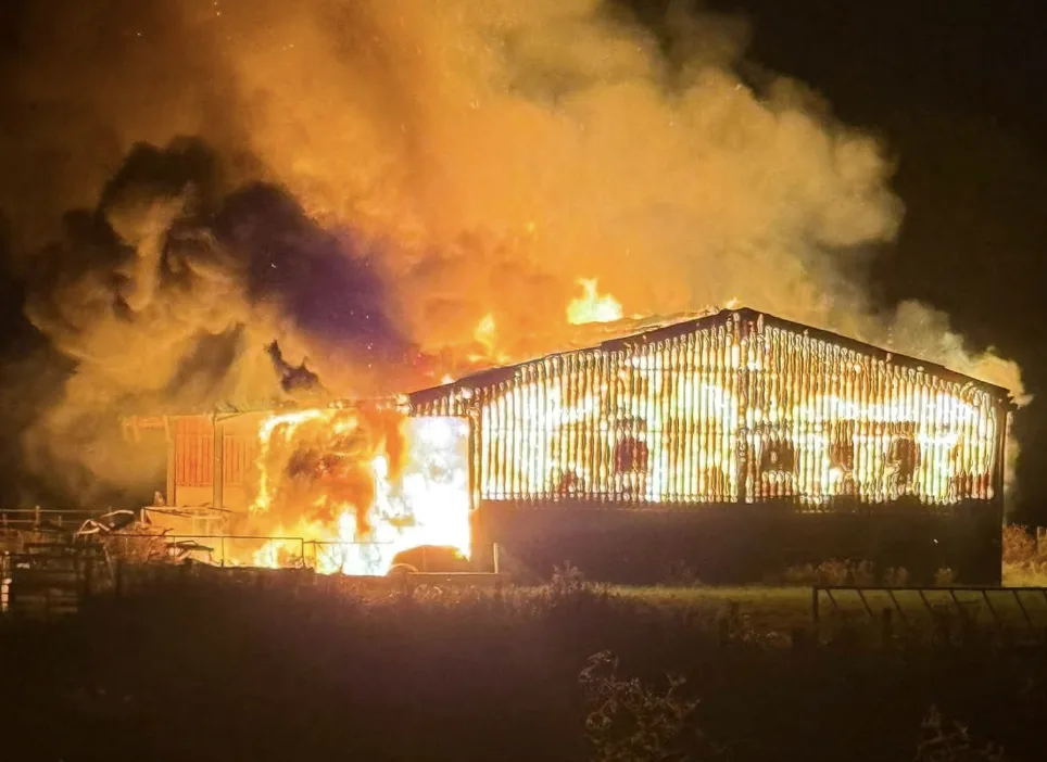 Appeal for CCTV after £100,000 of hay destroyed in Surrey barn blaze