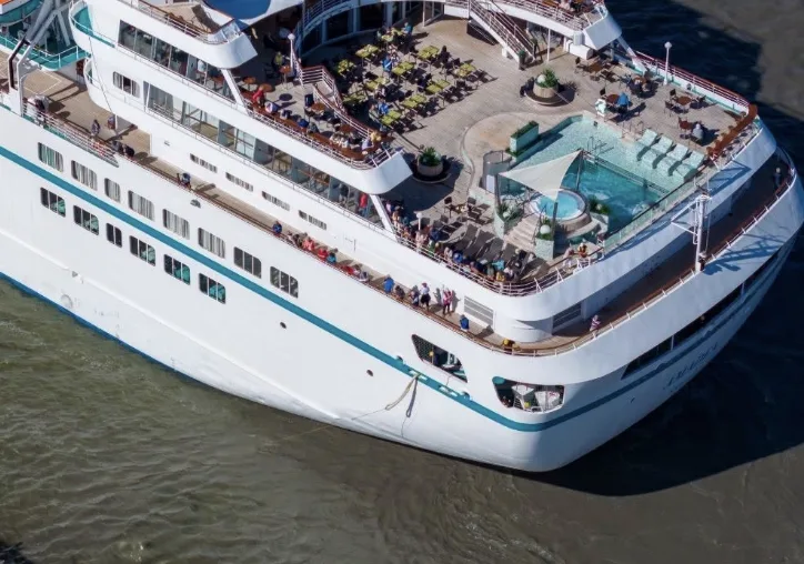 Hundreds of passengers evacuated after fire breaks out on cruise ship in Denmark