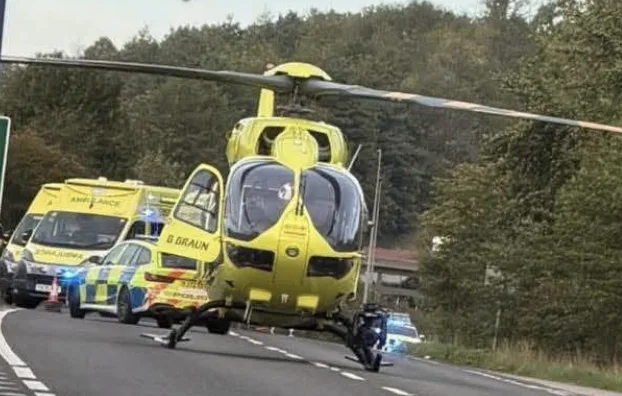 A59 closed after serious collision involving car and cyclist near Gargrave