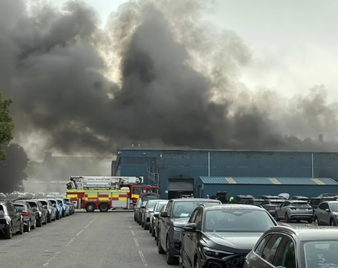 Huge fire at Bruntingthorpe Airfield sends smoke across Leicestershire as residents told to stay indoors