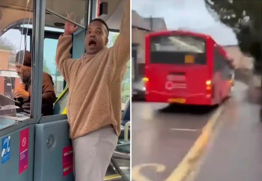 Unreal Footage Of Man Attacking Bus Driver, Stealing Bus, And Crashing It In Telford
