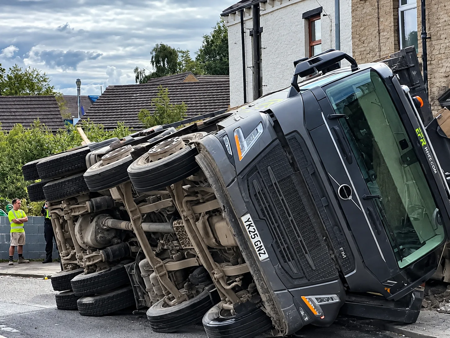 A1(M) closed in West Yorkshire after vehicle overturns in serious collision