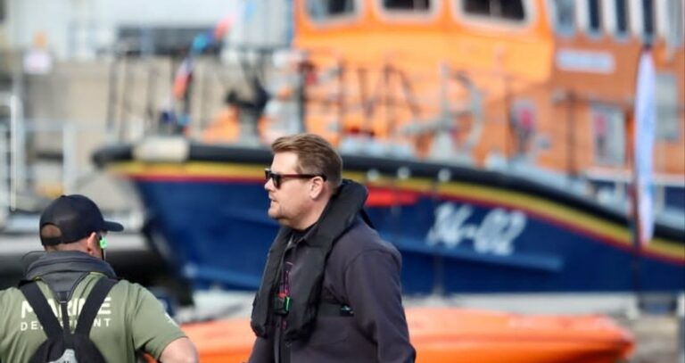 James Corden and Ruth Jones reunite as The Choir films in East Sussex