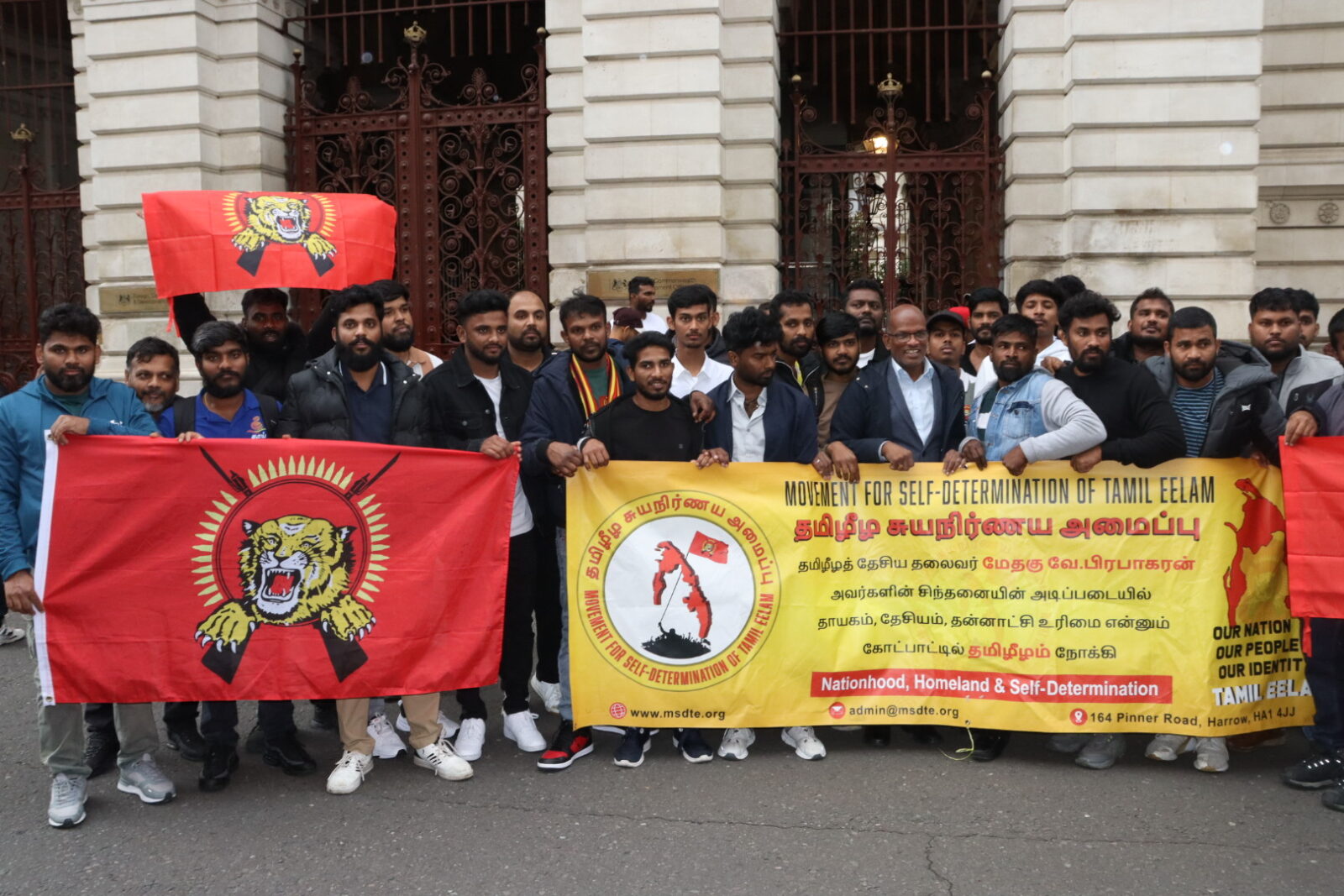 Tamil protesters march through central London over removal of Thileepan memorial statue in Sri Lanka
