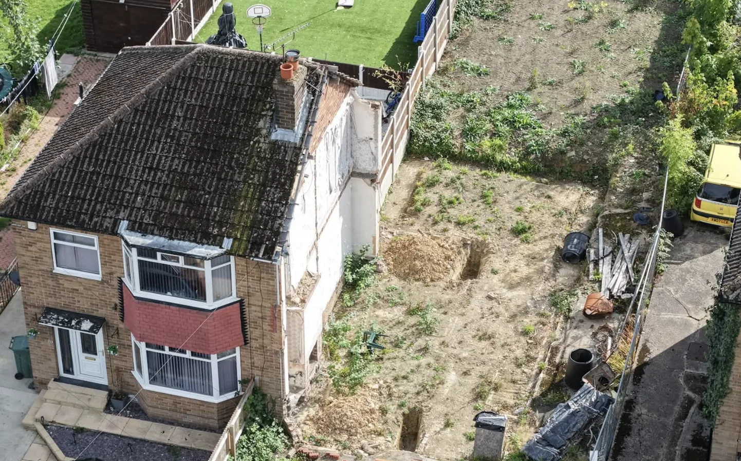 Pudsey homeowner says property plagued by damp and pests after neighbouring house demolished