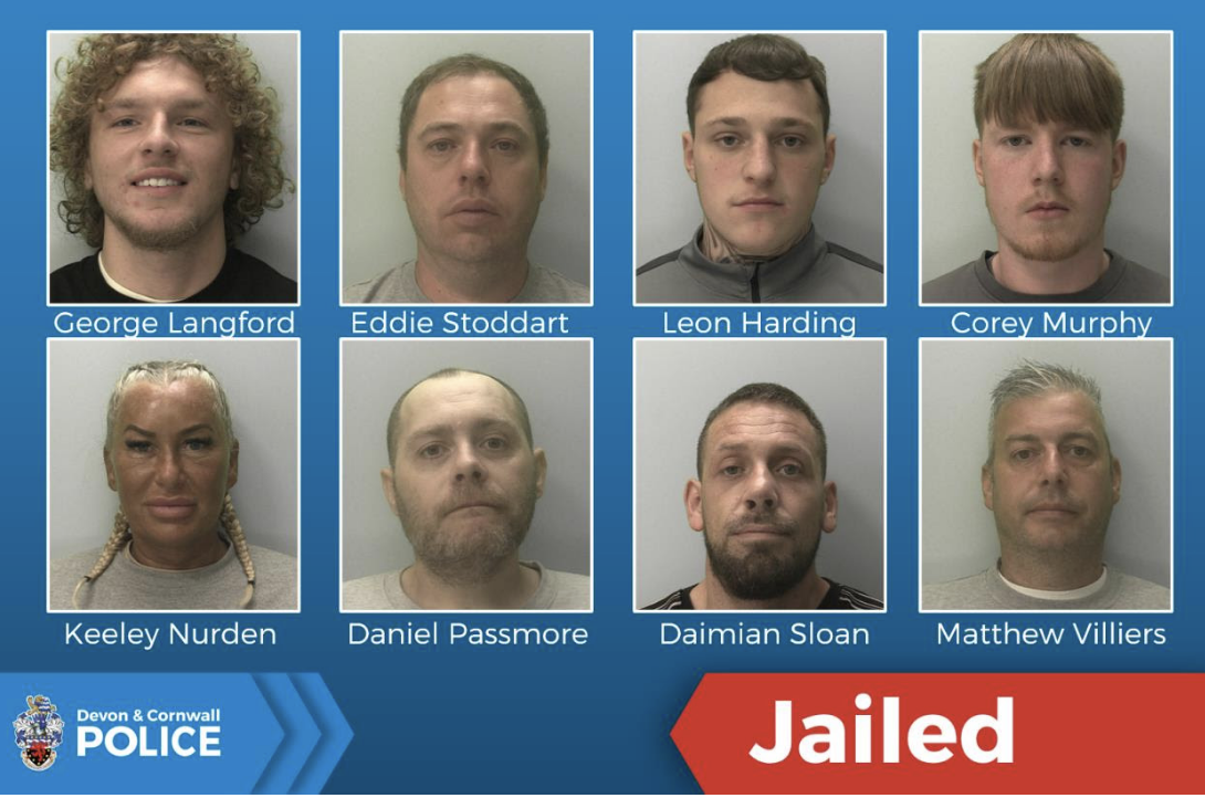 Thirteen jailed for more than 80 years after police dismantle Devon drugs network