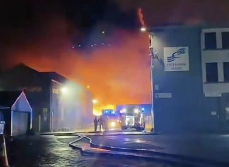 Nine fire engines tackle large scrapyard blaze in Glasgow