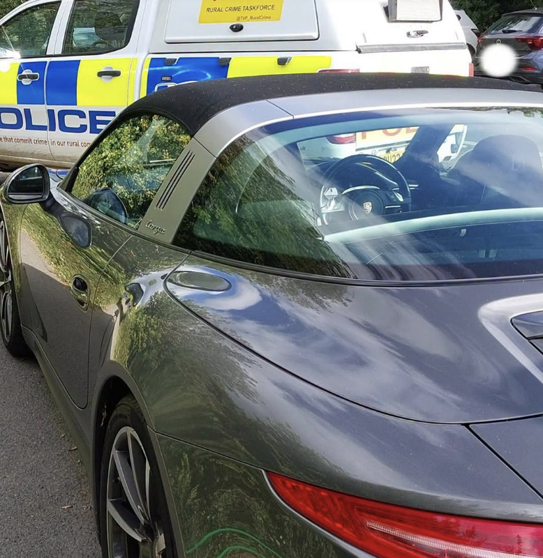 Stolen Porsche 911 recovered during police patrol in South Oxfordshire