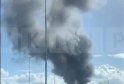 Black Smoke Rises Over M275 as Firefighters Battle Boatyard Blaze in Portsmouth