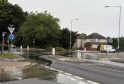 Burst Water Main Closes Choats Manor Way and Causes Water Disruption Across Dagenham