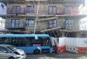 Bus Collides with Car and Crashes into Scaffolding on Jeffery Street Gillingham