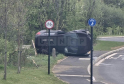 Car Crash Causes Gas Outage After Overturning Near Herne Bay Crematorium