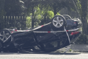 Croydon Road Shut After Car Flips in Crash Near Beckenham Beacon — Driver Flees Scene