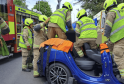 Emergency Services Rescue Driver After Crash on Crofton Road in Orpington