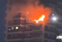 Flames Leap from 10th Floor Flat as Raging Inferno Spreads Through Woolwich Tower Block, 70 Firefighters Flood Area