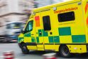 Speeding ambulance, London