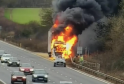 Lorry Blaze Shuts Down M1 Southbound