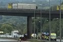 M20 closed in both directions after HGV lorry cab falls from bridge