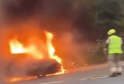 Range Rover Bursts Into Flames on A406 North Circular in Barking
