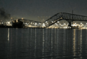 Key Bridge in Baltimore Collapses into Water After Being Hit by Cargo Ship