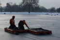 Two Kids Stranded on Icy Pond Island in East London