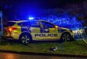 Emergency Police Car Collision on Drove Road, Newhaven